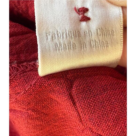 Bosco Uomo Shirt Men Large Red Textured Short Sleeve Button Up Vintage 70s 80s - Picture 12 of 13